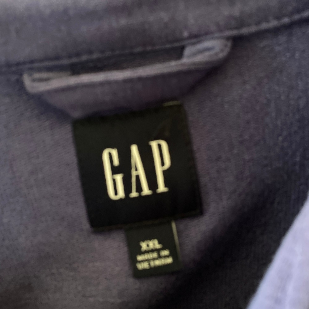 GAP Men's Long-Sleeved Knit Button-Down Shirt Size XXL Purple NWT - Picture 5 of 6